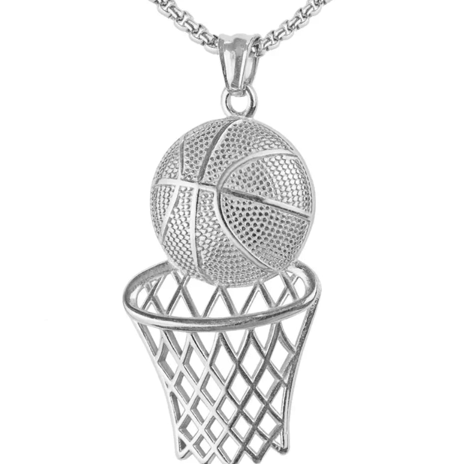 Basketball Hoop Pendant Necklace