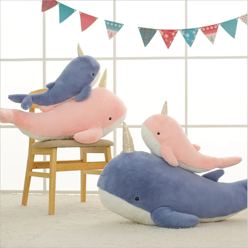 Narwhal pillow is soft and cute