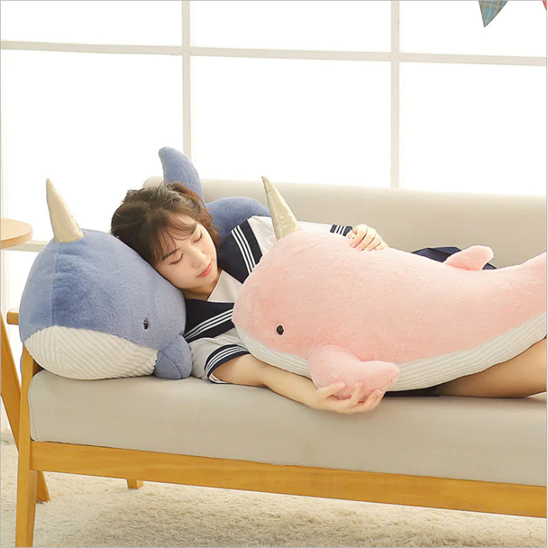 Narwhal pillow is soft and cute