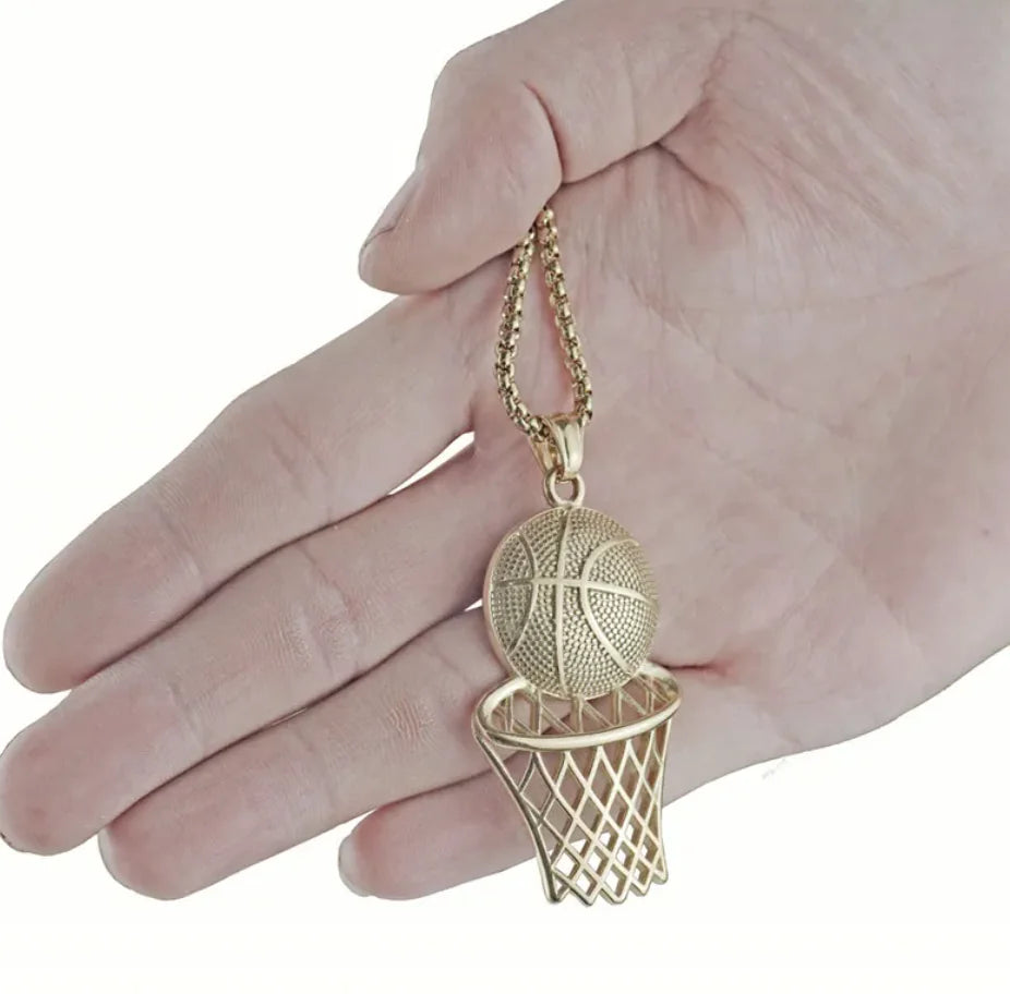 Basketball Hoop Pendant Necklace