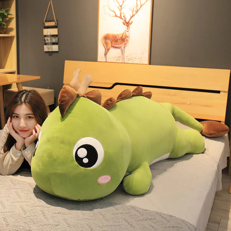 Dinosaur sleeping large pillow