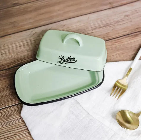 Enamel Butter & Cheese Storage Box