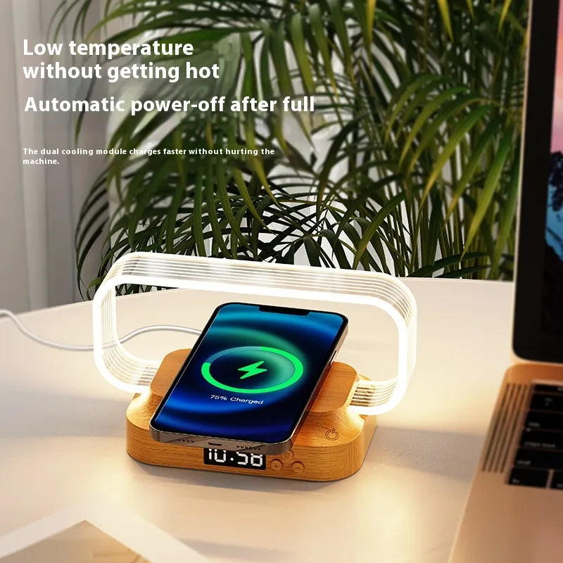 Multifunctional Lamp with Clock & Wireless Charger