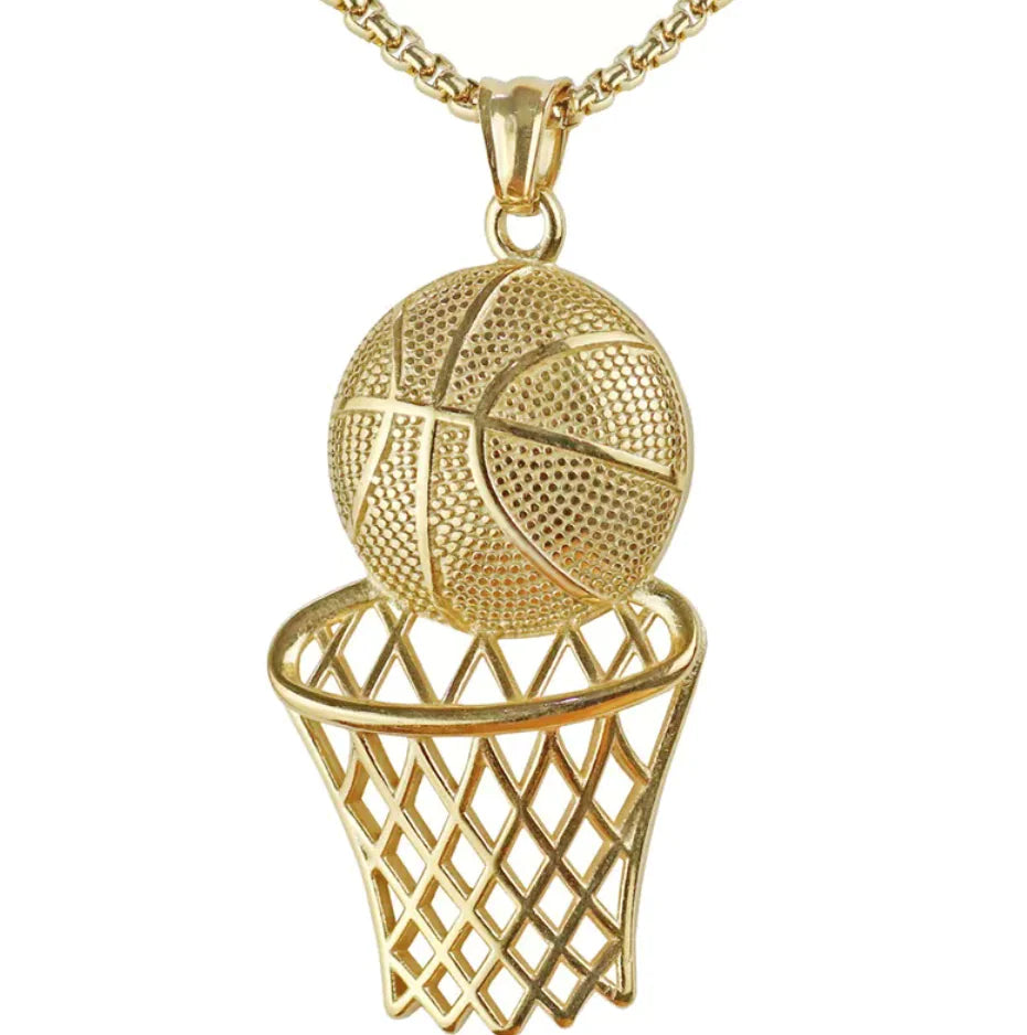 Basketball Hoop Pendant Necklace