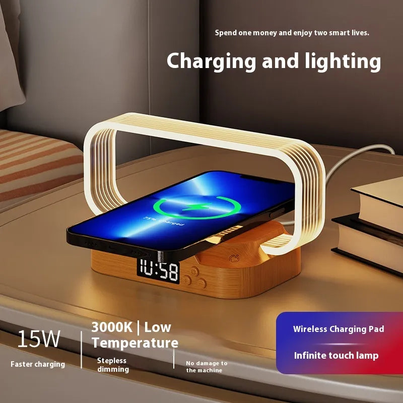 Multifunctional Lamp with Clock & Wireless Charger