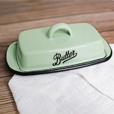 Enamel Butter & Cheese Storage Box